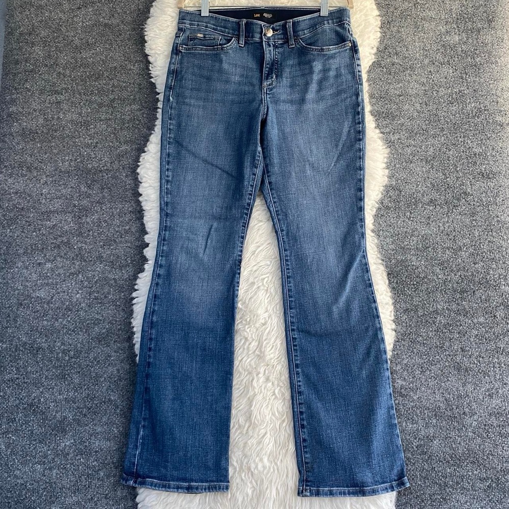 LEE REGULAR FIT BOOTCUT MID RISE BLUE DENIM JEANS WESTERN RODEO COUNTRY Y2K